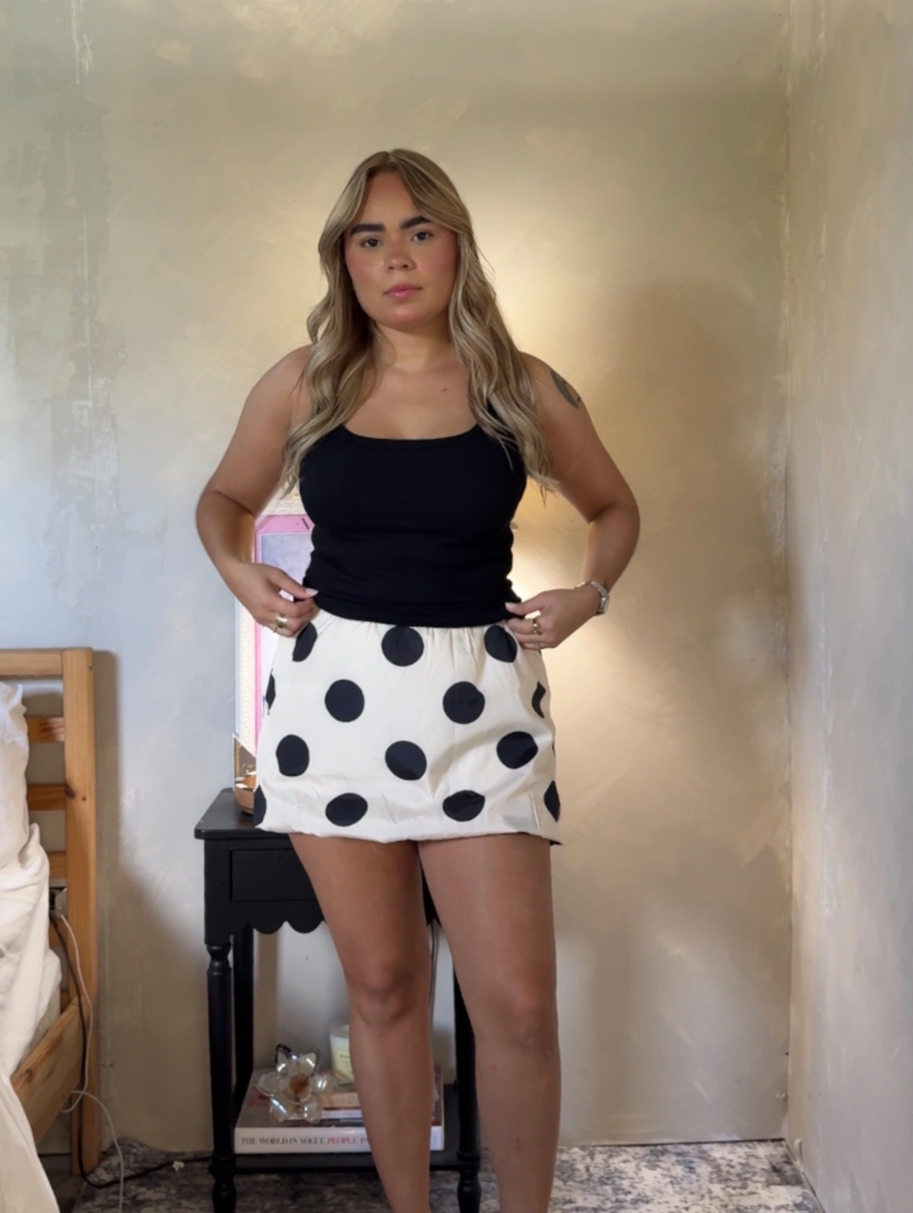 polka balloon skirt